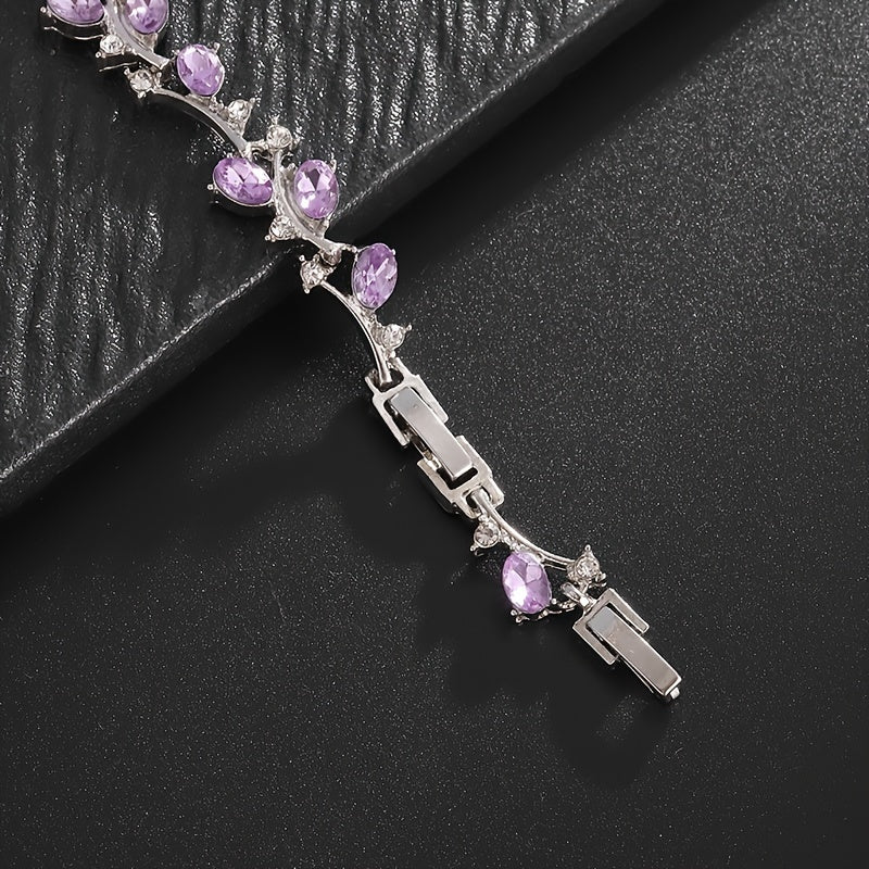 Bracciale ramo di fiori viola