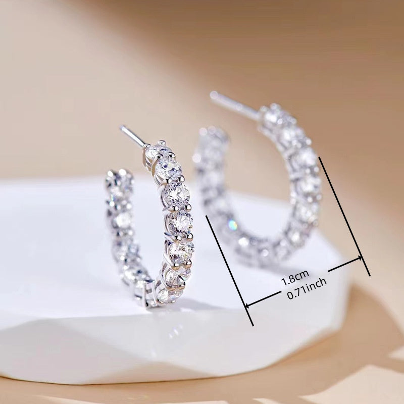 Orecchini Circolari Eleganti e Semplici Per Donne