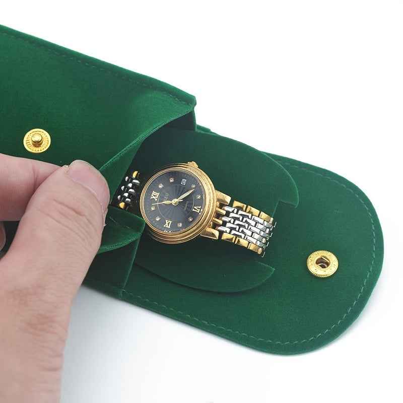 Custodia Elegante per Orologio Verde - Scatola Luxury con Chiusura Dorata - Eleganza digitale