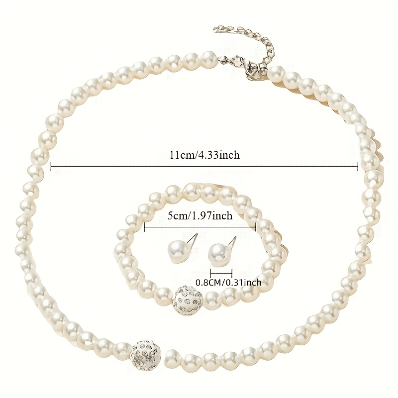 Set Gioielli Perle Acqua Dolce Strass Matrimonio - Eleganza digitale