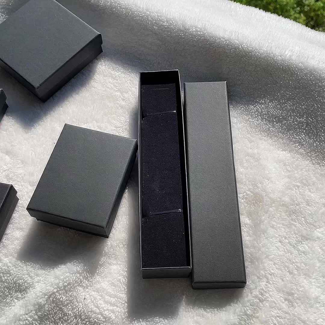 Scatola Portagioie Cartone Nero - Set Regalo Multiplo - Eleganza digitale