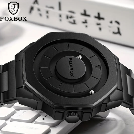FOXBOX Orologio Uomo Giovane Fashion Quadrante Grande HD Sport Elegante Regalo - Eleganza digitale