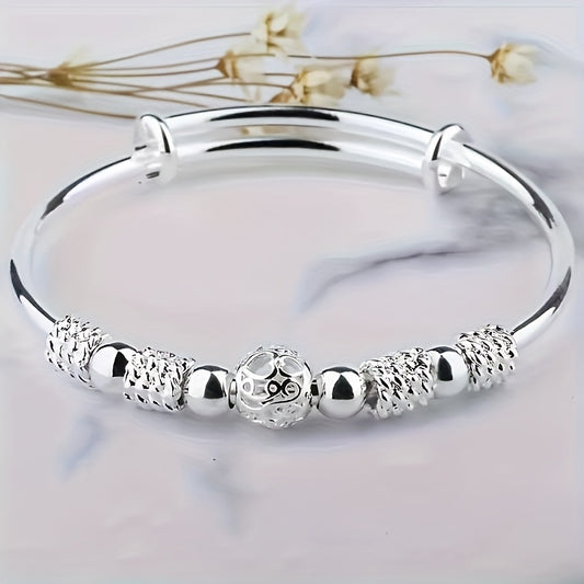 Braccialetto Placcato Argento 925 Design Stelle Luna Vintage - Eleganza digitale