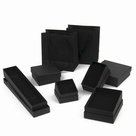 Scatola Portagioie Cartone Nero - Set Regalo Multiplo - Eleganza digitale