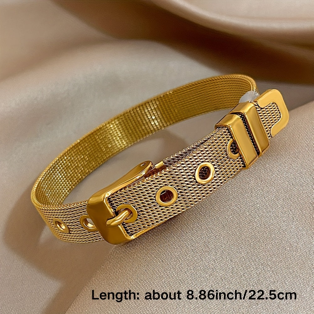 Bracciale in acciaio inox intrecciato retro per uomo e donna 