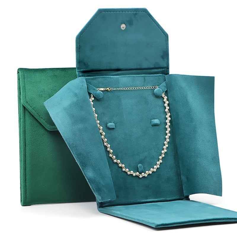 Scatola Gioielli Velluto Fibbia Perla - Organizer Rettangolare Portabile - Eleganza digitale