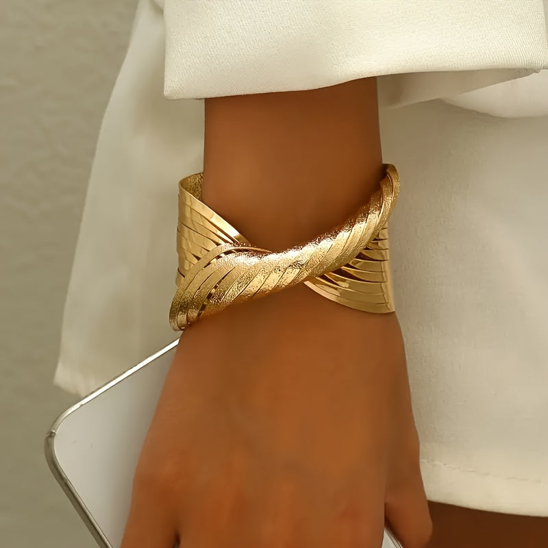 Bracciale dorato e argentato  donna hip hop