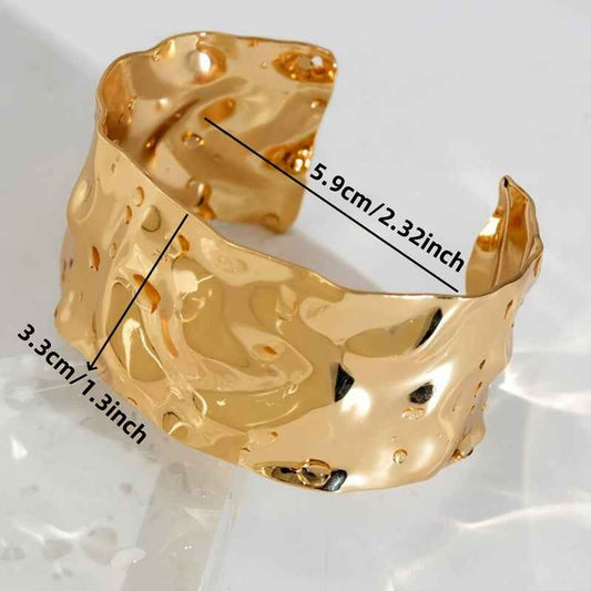 Bracciale in acciaio inossidabile vintage con ampia apertura