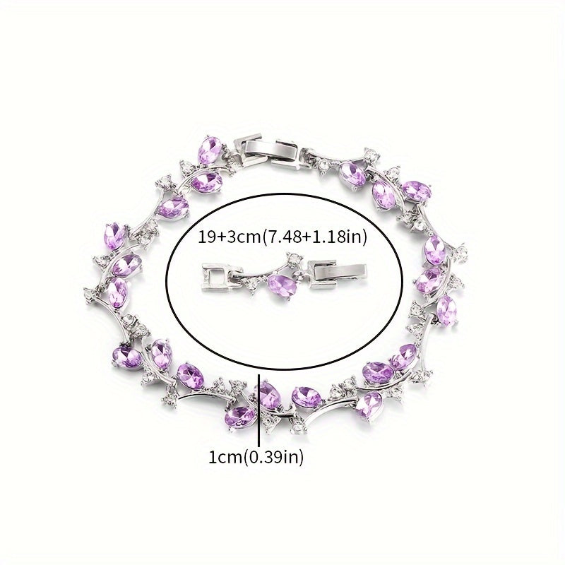 Bracciale ramo di fiori viola