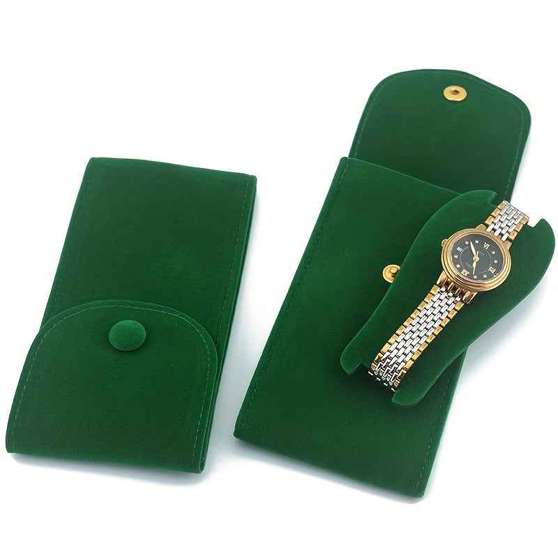 Custodia Elegante per Orologio Verde - Scatola Luxury con Chiusura Dorata - Eleganza digitale