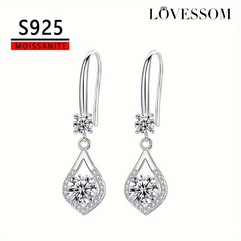 Orecchini Goccia Moissanite Argento 925 - Eleganti LOVESSOM - Eleganza digitale
