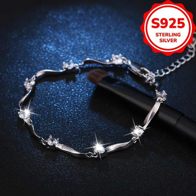 Braccialetto Argento 925 Design Bambù Ipoallergenico Elegante - Eleganza digitale