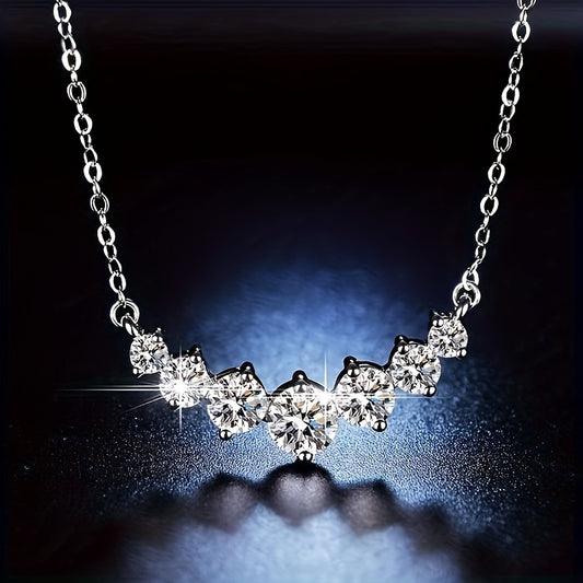 Collana Moissanite Argento 925 Stile Francese - Pendente Elegante LOVESSOM - Eleganza digitale