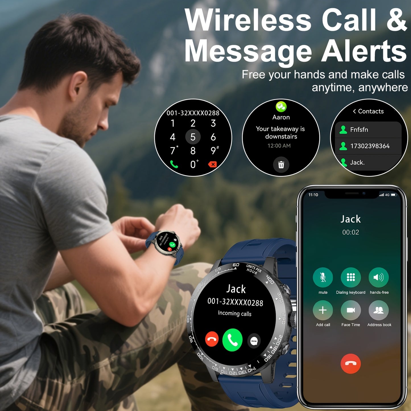 Smartwatch GPS Unisex IPX8 Chiamate Fitness Outdoor iPhone Android - Regalo Perfetto - Eleganza digitale