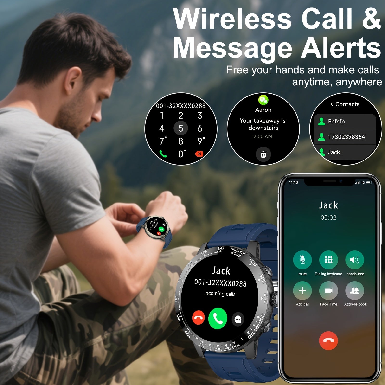 Smartwatch GPS Unisex IPX8 Chiamate Fitness Outdoor iPhone Android - Regalo Perfetto - Eleganza digitale