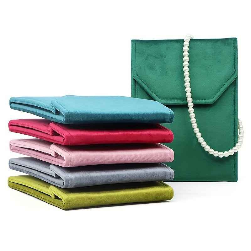Scatola Gioielli Velluto Fibbia Perla - Organizer Rettangolare Portabile - Eleganza digitale