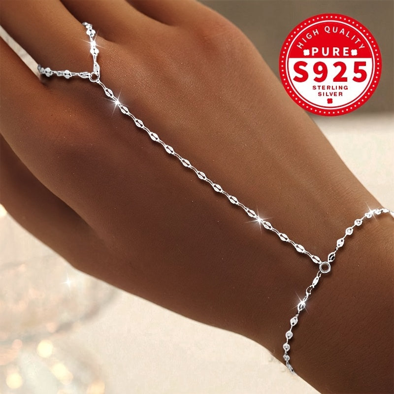 Braccialetto Argento Sterling S925 Catena Classico Ipoallergenico - Eleganza digitale