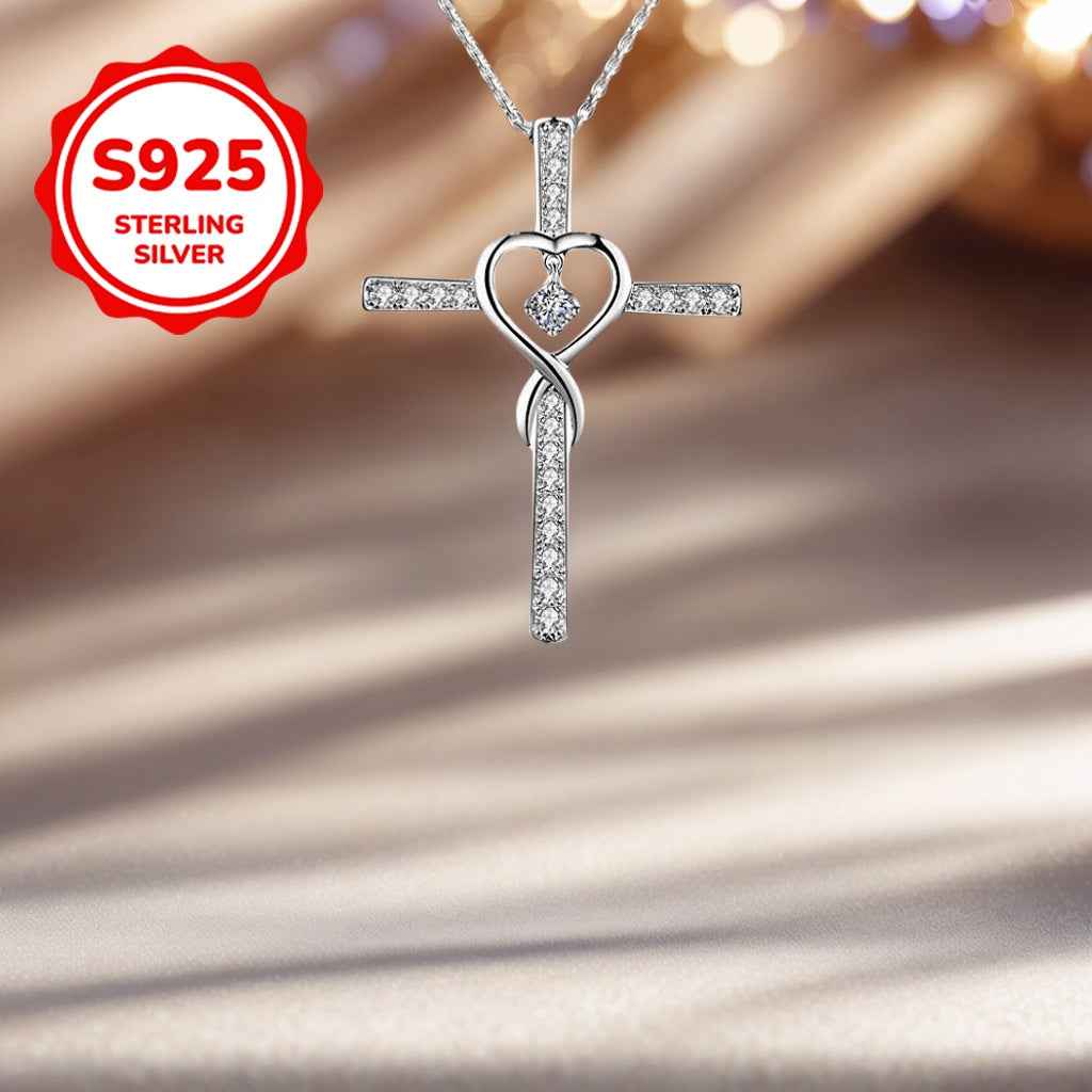 Collana Croce Intrecciata Argento 925 - Regalo - Eleganza Digitale - Eleganza digitale
