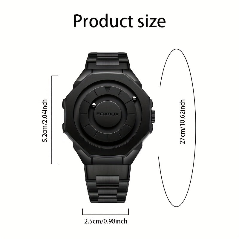 FOXBOX Orologio Uomo Giovane Fashion Quadrante Grande HD Sport Elegante Regalo - Eleganza digitale