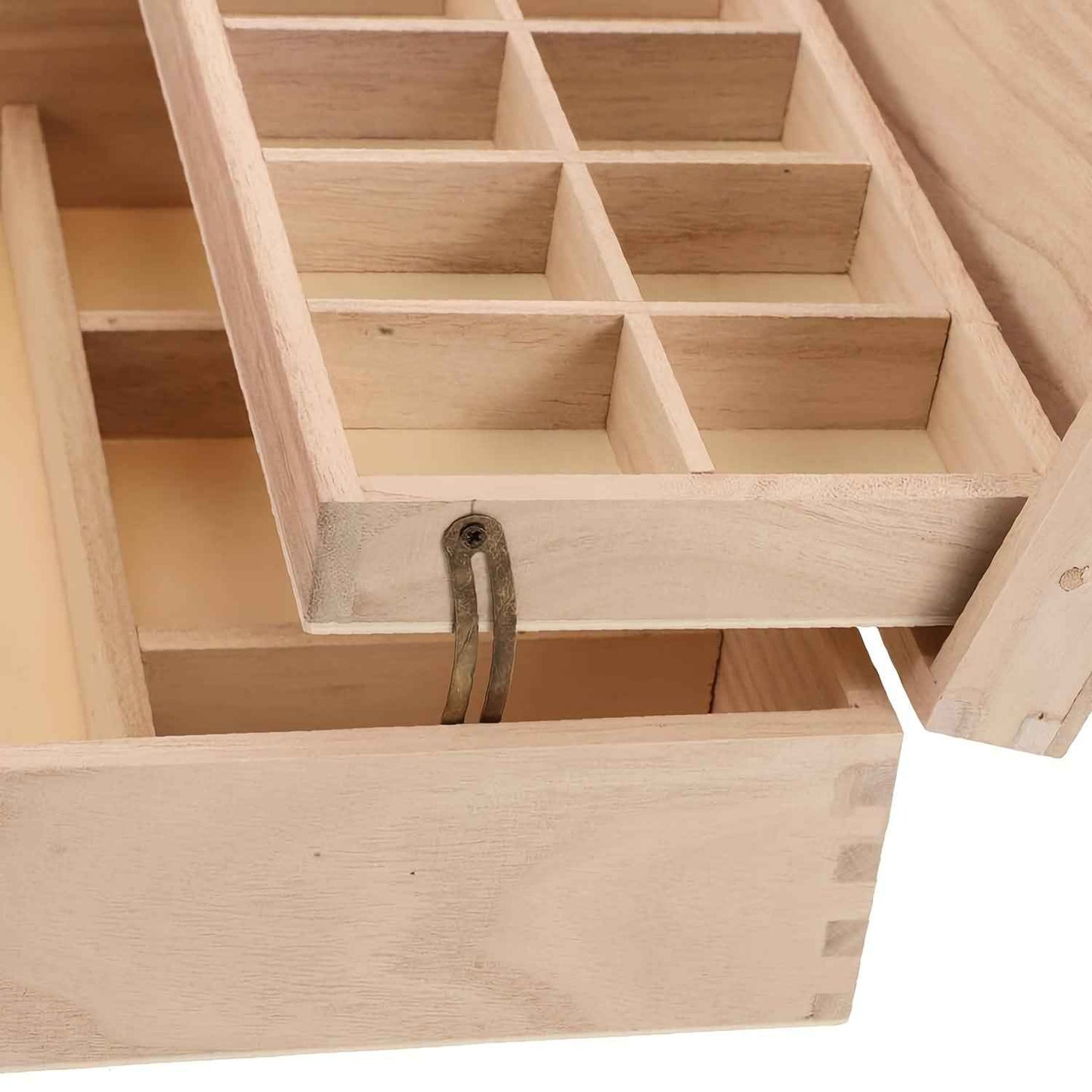 Portagioie Vintage Legno Artigianale - Custodia con Chiusura per Orologi - Eleganza digitale