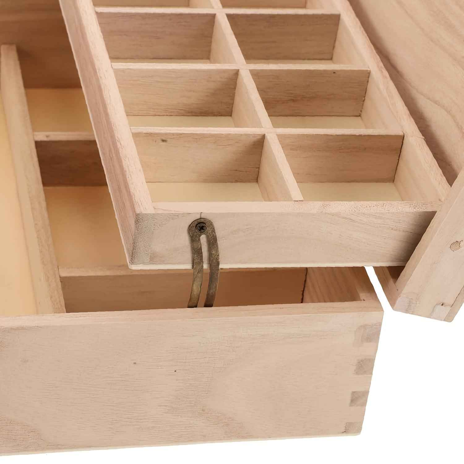 Portagioie Vintage Legno Artigianale - Custodia con Chiusura per Orologi - Eleganza digitale