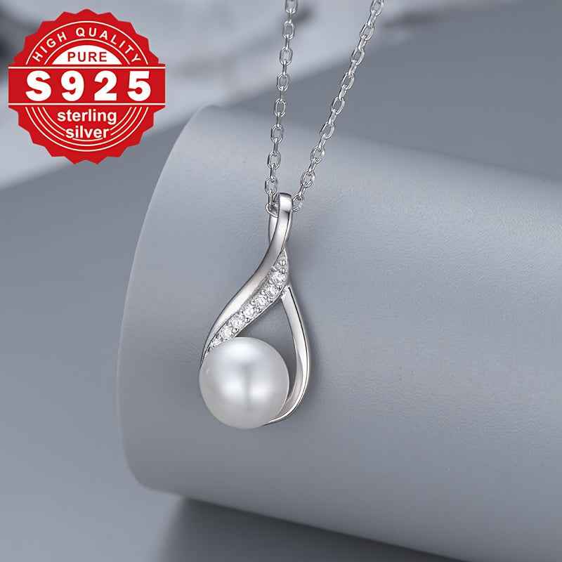 Collana Perle Argento Sterling S925 - 7,5-8mm Ipoallergenica Lusso - Eleganza digitale