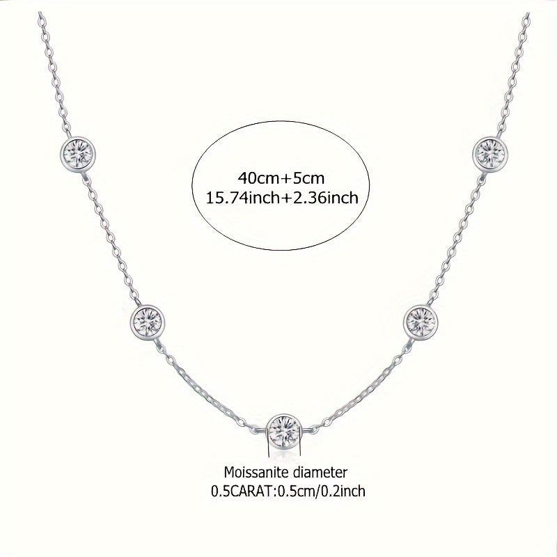 Collana Argento 925 Moissanite 2.5ct Unisex Regalo - Eleganza digitale