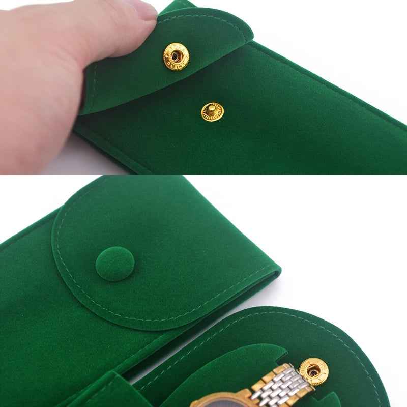 Custodia Elegante per Orologio Verde - Scatola Luxury con Chiusura Dorata - Eleganza digitale