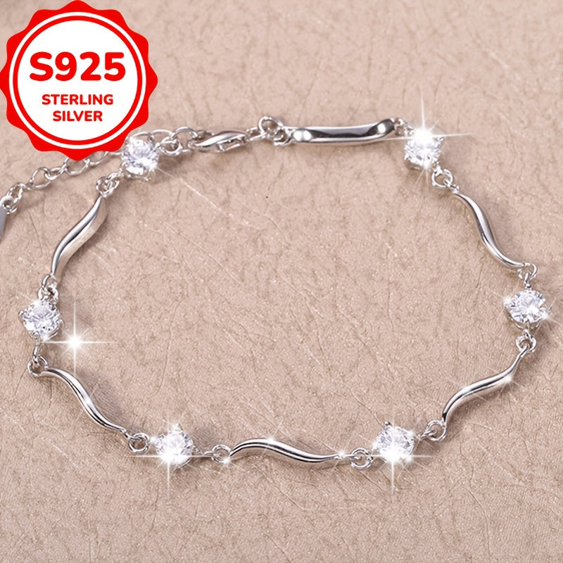 Braccialetto Argento 925 Design Bambù Ipoallergenico Elegante - Eleganza digitale