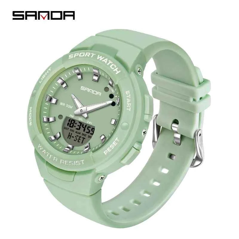 Orologio Sportivo Digitale Sanda Donna - Impermeabile Militare LED Quarzo- Eleganza Digitale - Eleganza digitale