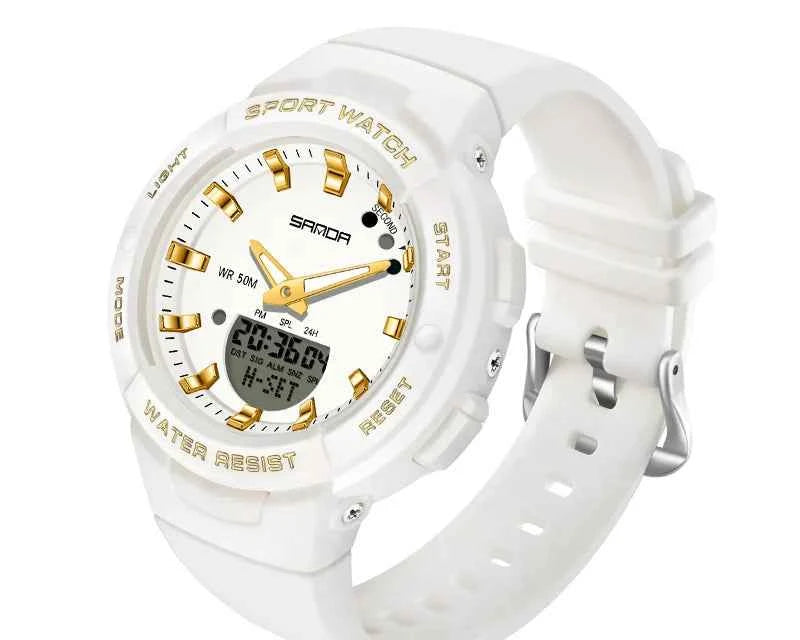 Orologio Sportivo Digitale Sanda Donna - Impermeabile Militare LED Quarzo- Eleganza Digitale - Eleganza digitale