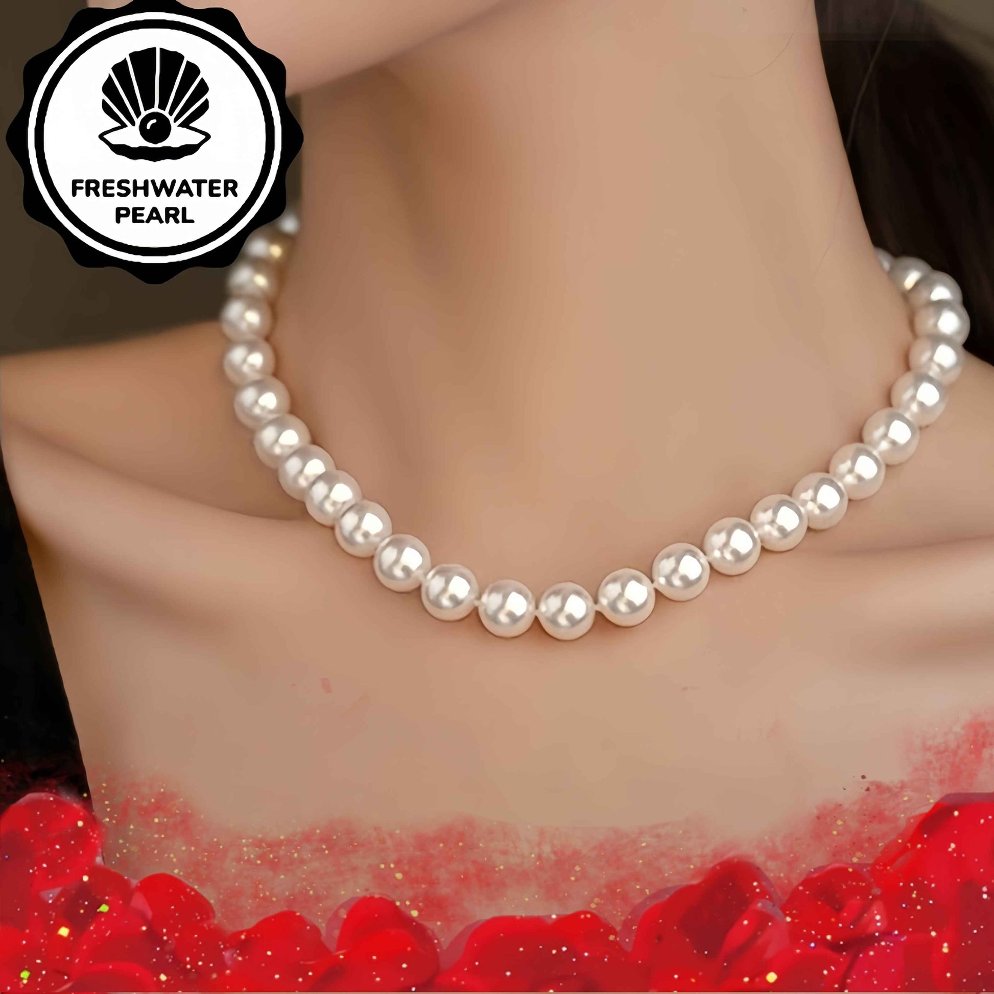 Collana Perle Acqua Dolce Stile Francese - Eleganza Classica - Eleganza digitale