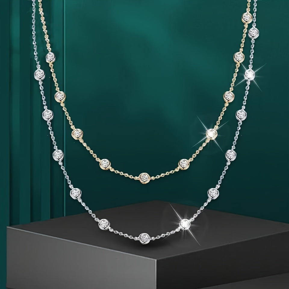 Collana Argento 925 Moissanite 2.5ct Unisex Regalo - Eleganza digitale