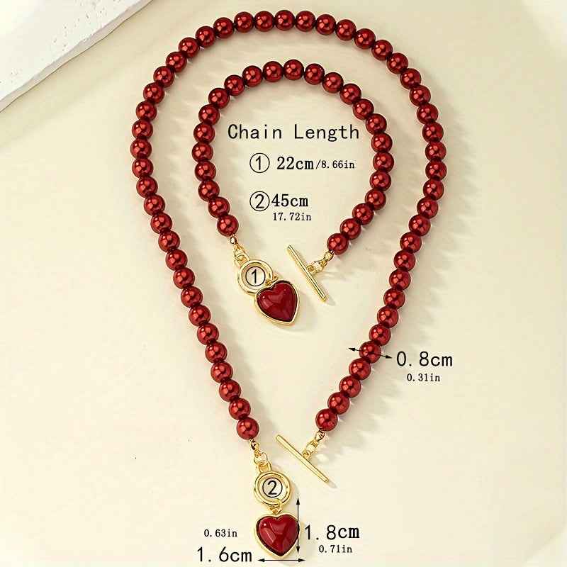 Set Gioielli Elegante Perle e Cuore - Eleganza Digitale - Eleganza digitale