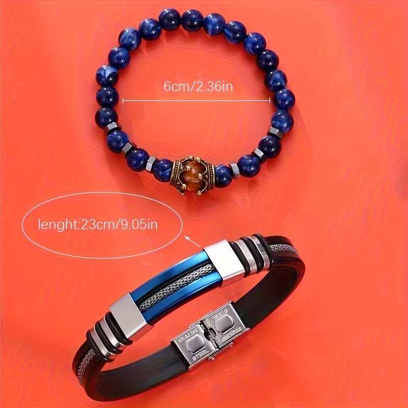 Set  Orologio Uomo Lusso + Braccialetti - Eleganza Digitale - Eleganza digitale