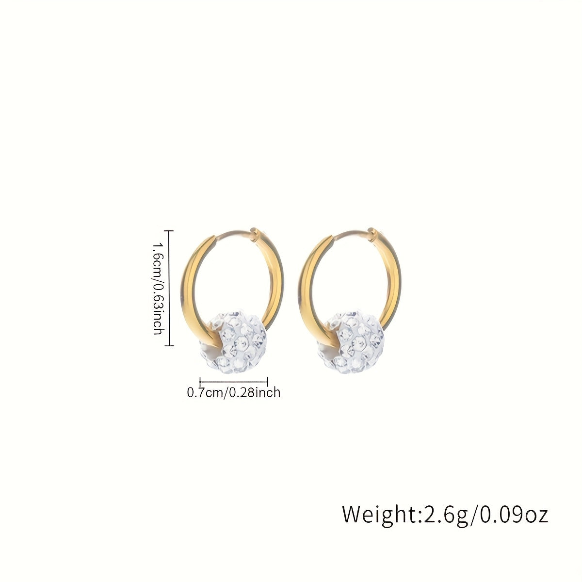 Orecchini pendenti in acciaio inossidabile con palline argentate