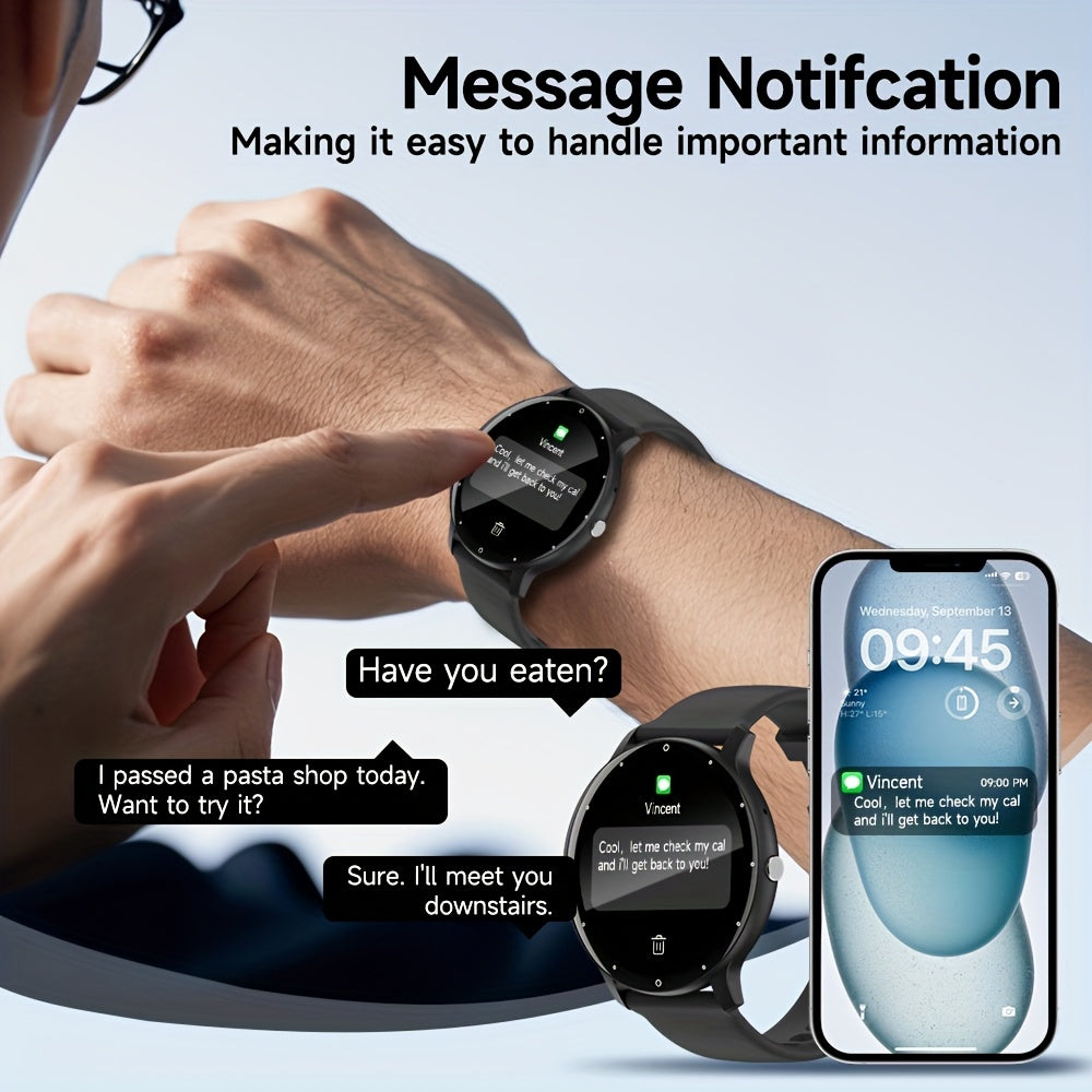 PEJE 2025 Smartwatch Nero Chiamate Wireless AI Assistant 100+ Sport Android - Eleganza digitale