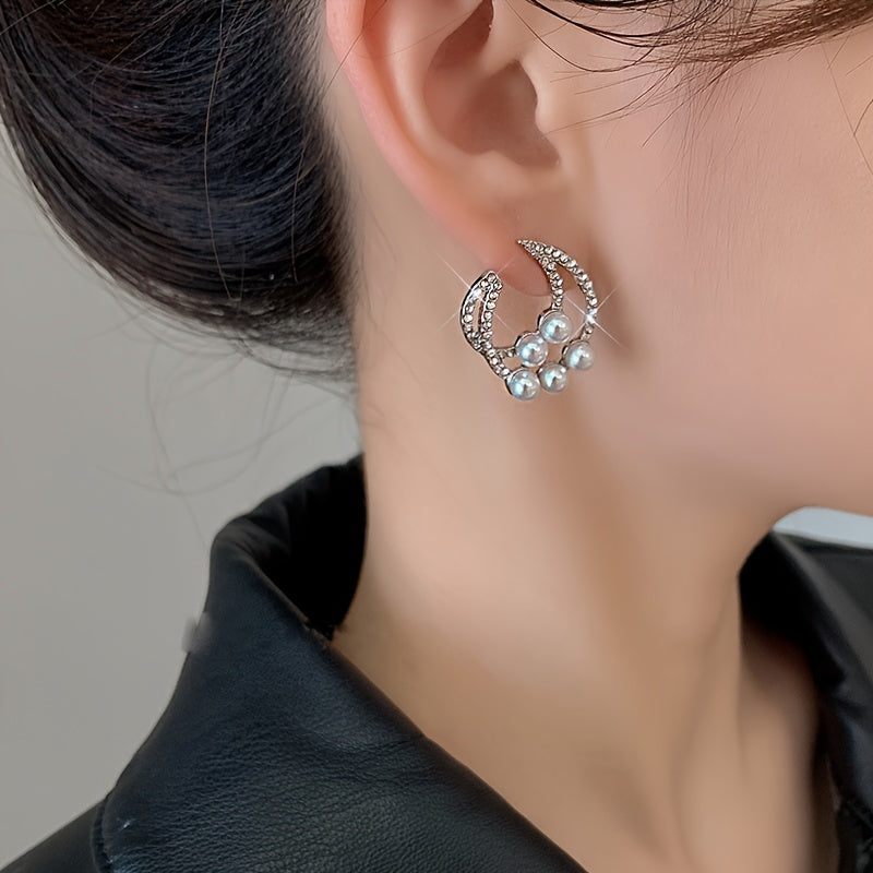 Orecchini eleganti perle e strass per ogni occasione