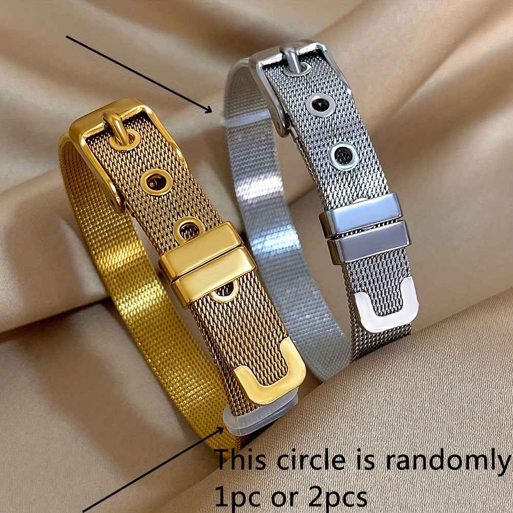 Bracciale in acciaio inox intrecciato retro per uomo e donna 