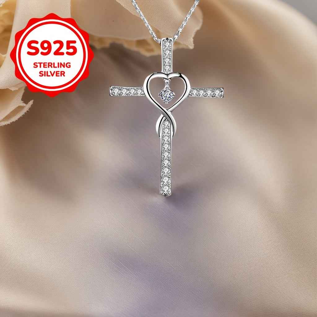 Collana Croce Intrecciata Argento 925 - Regalo - Eleganza Digitale - Eleganza digitale